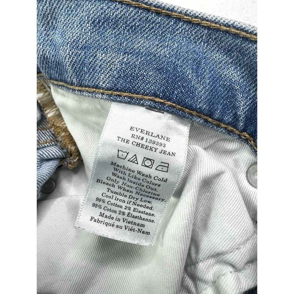 Everlane The Original Cheeky Jean Crop Womens Size 28 Light Blue Stretch - Picture 6 of 10